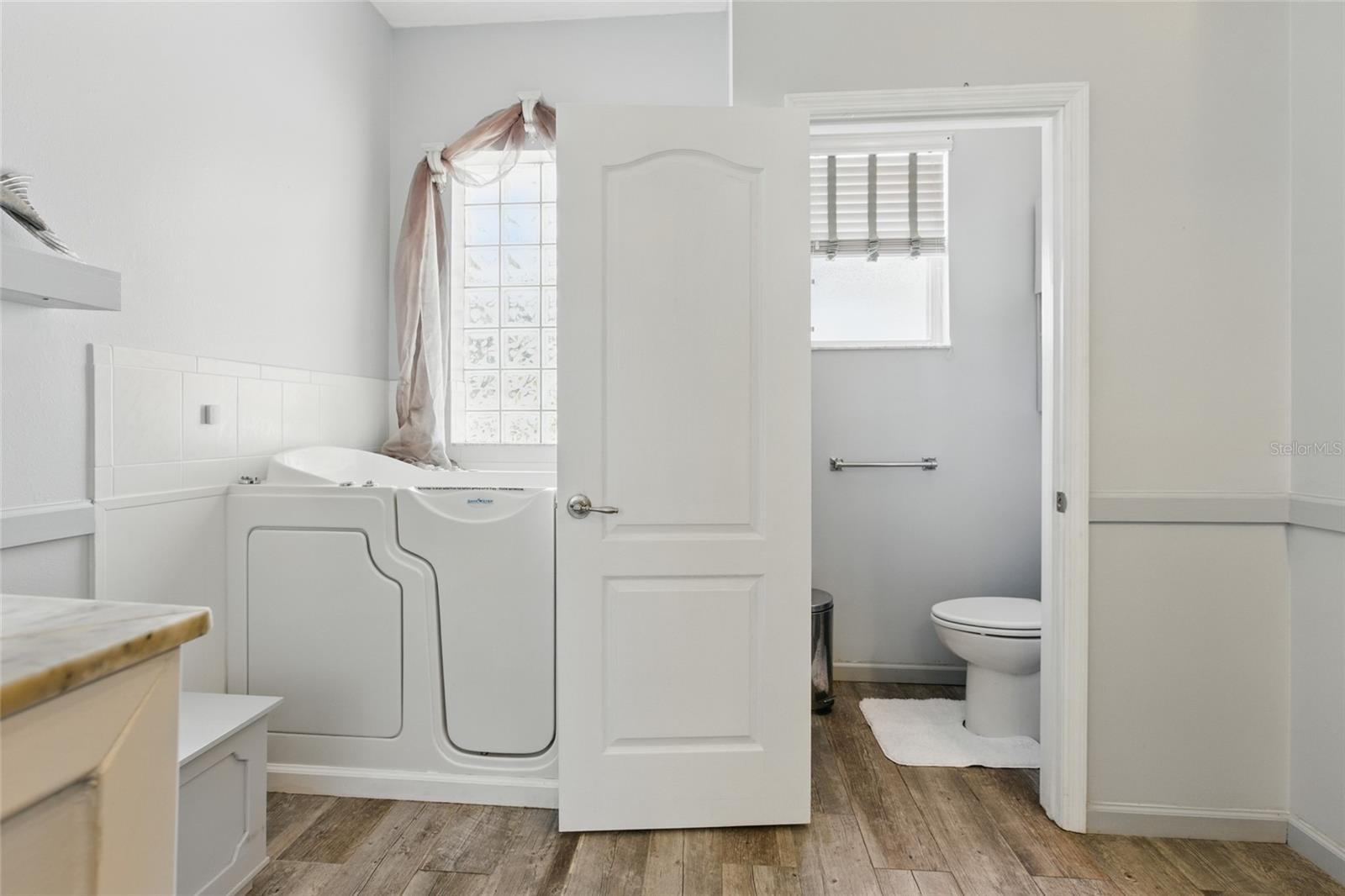 Walk in tub in primary bath