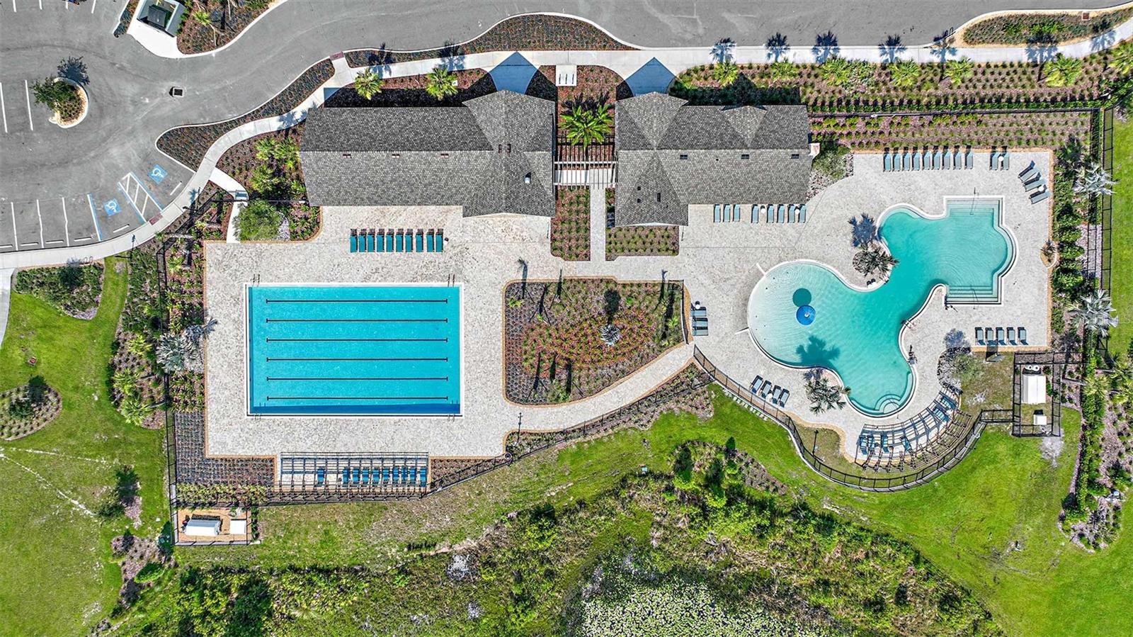 Lagoon & lap pool