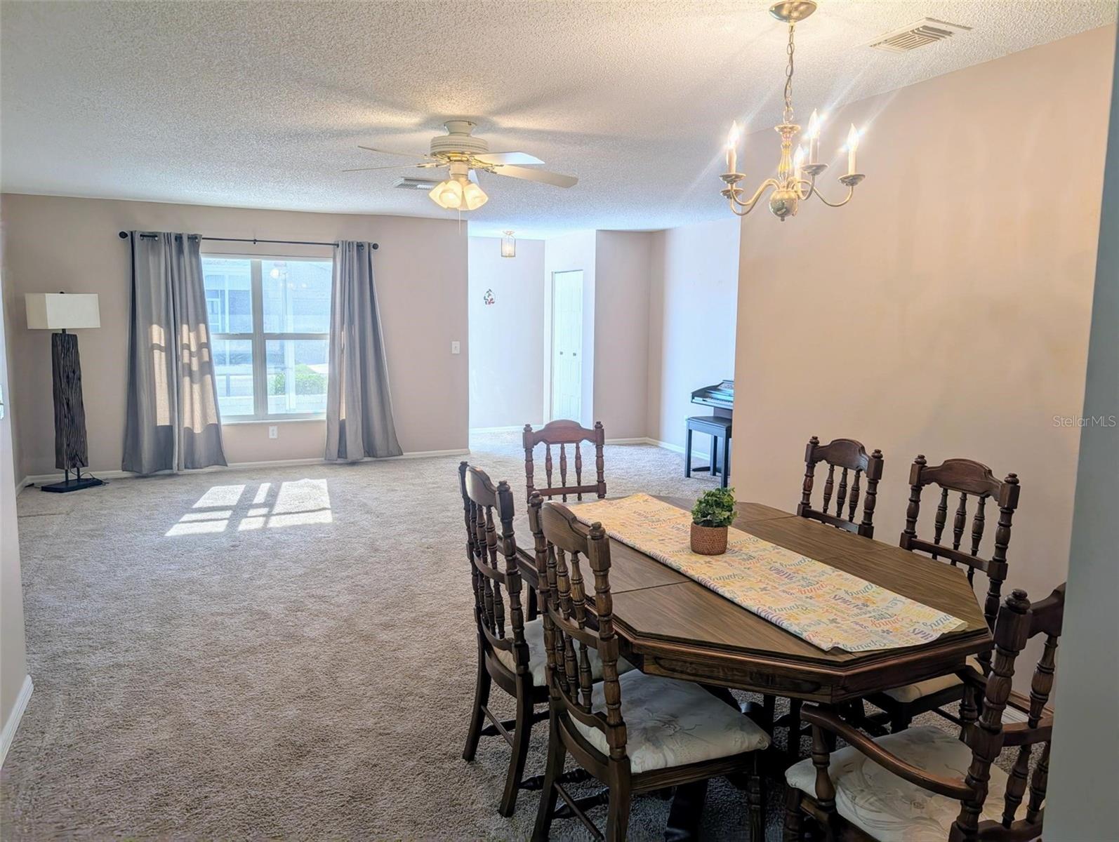 Light and bright with picture window and new carpet