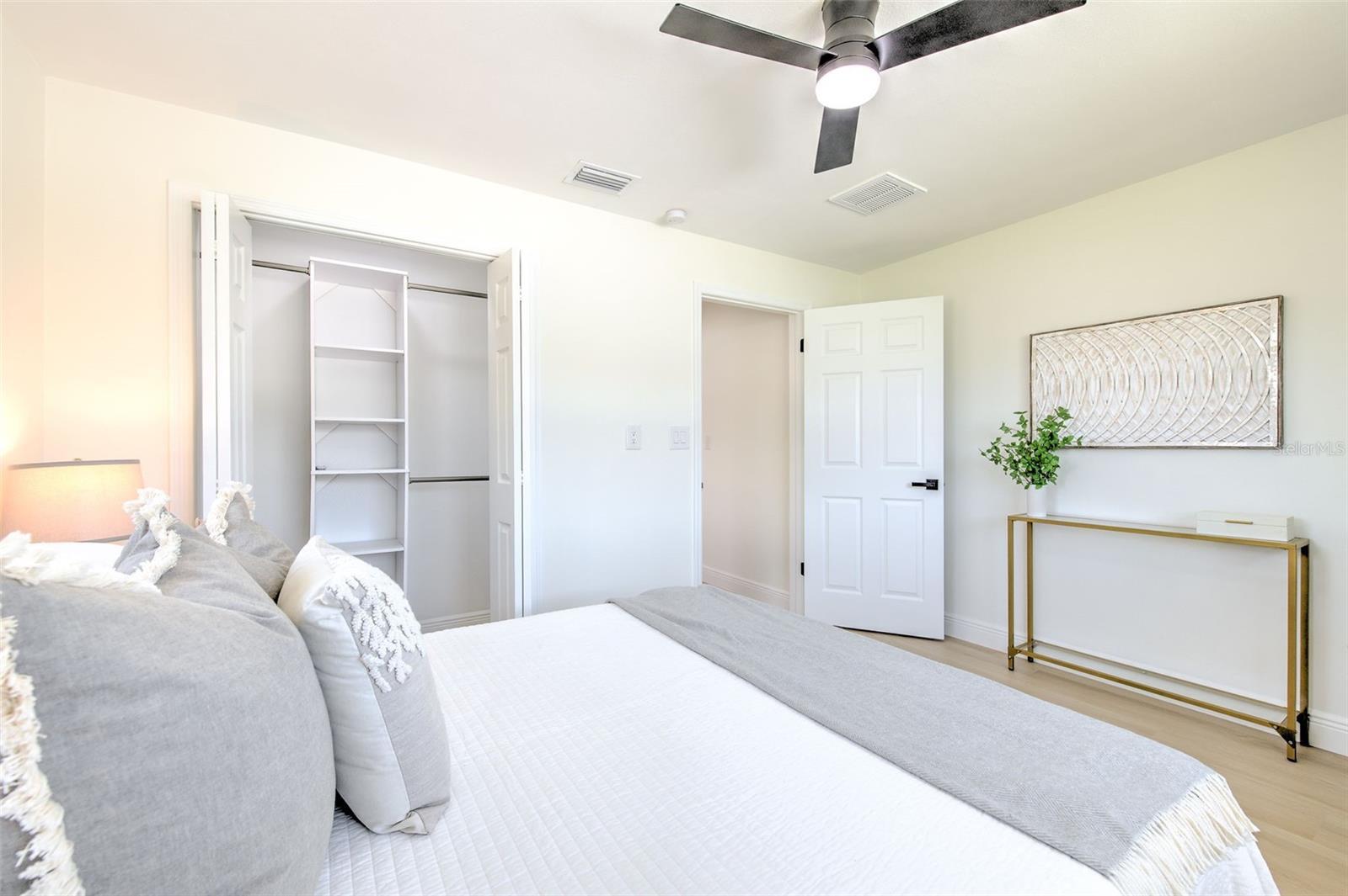 Bedroom 3 with closet organization