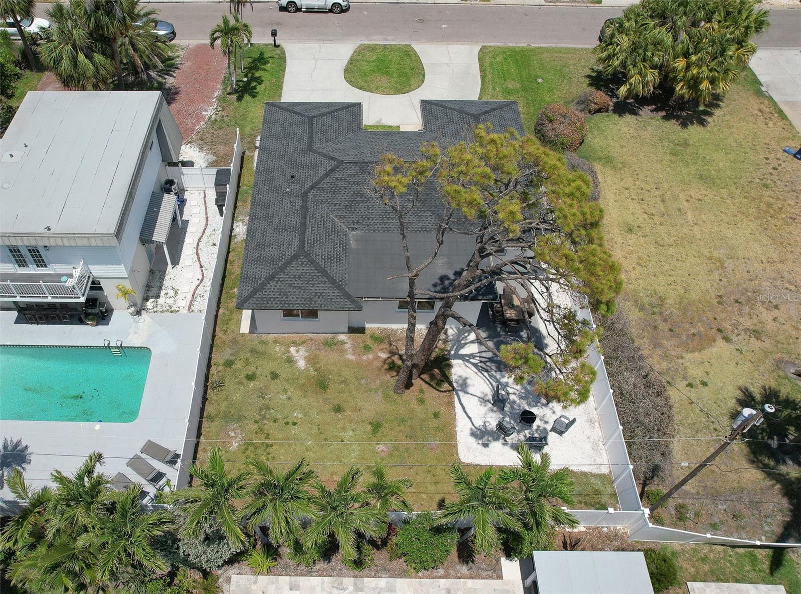 Aerial view of house