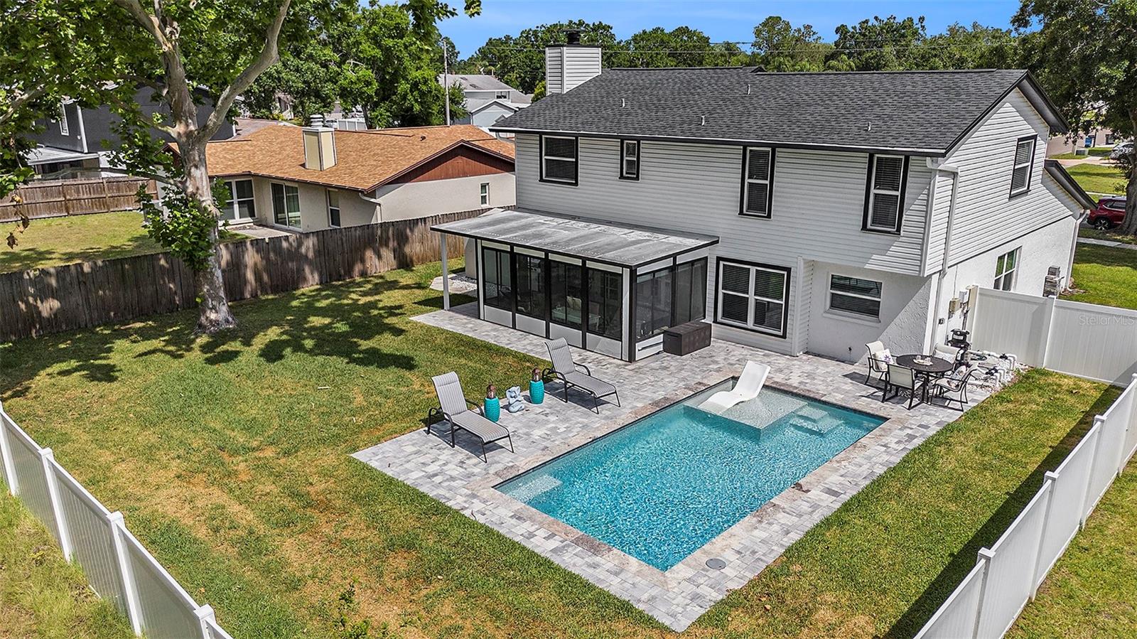 Aerial of Yard and Pool