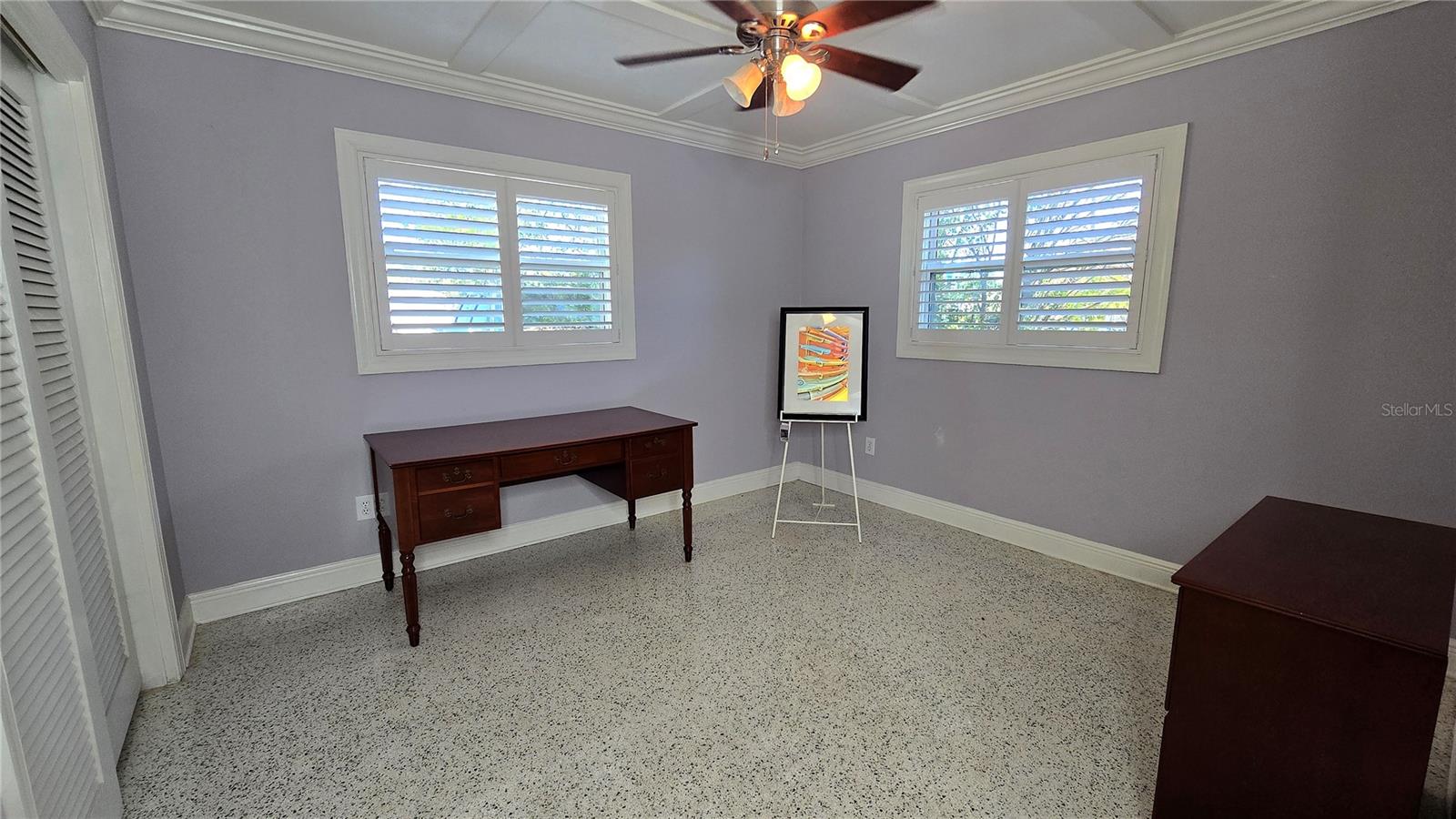Bedroom at the front of the home.