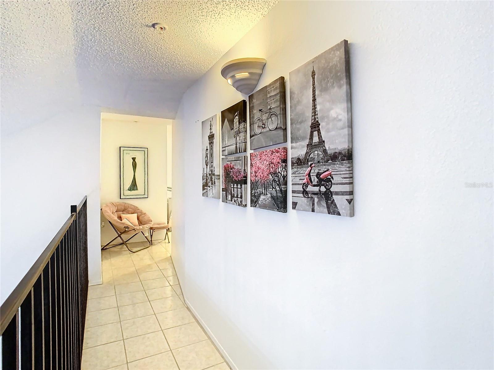 Hallway to loft living space.