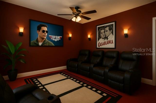 Virtually Staged-Loft as Home Theater
