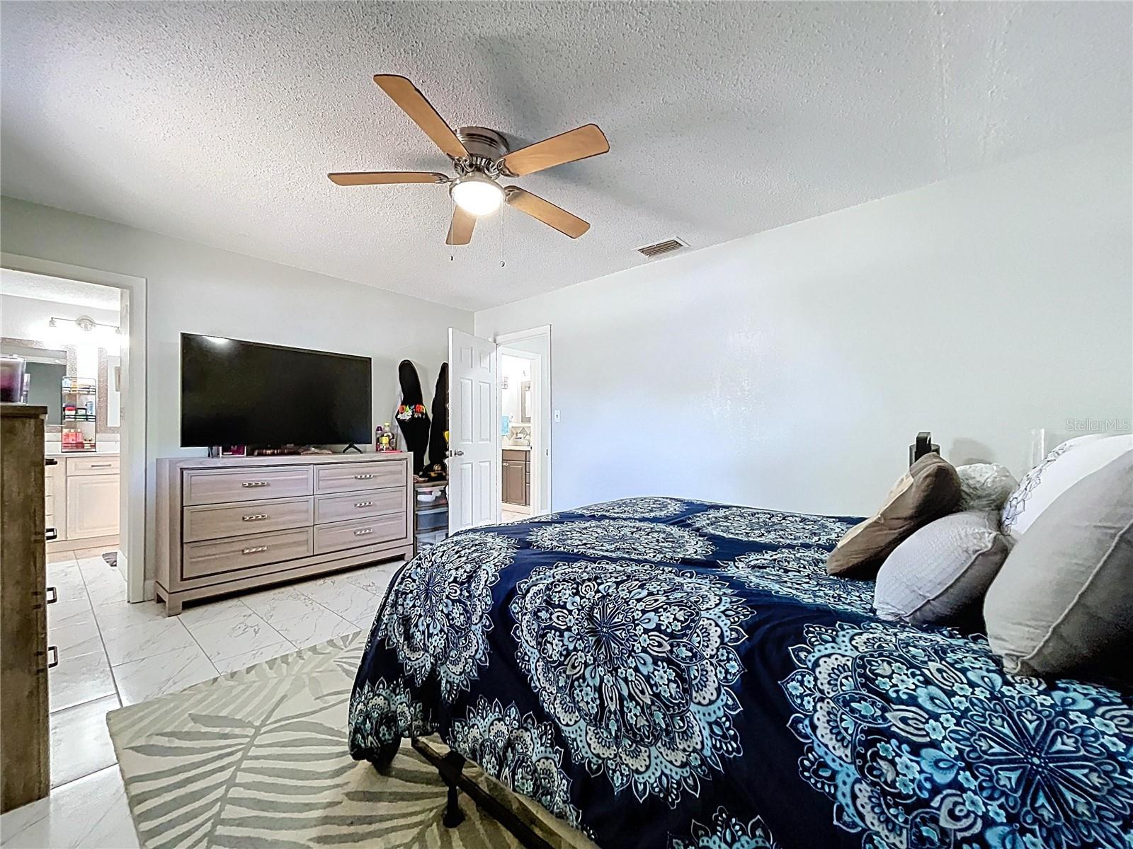 Spacious Primary bedroom.