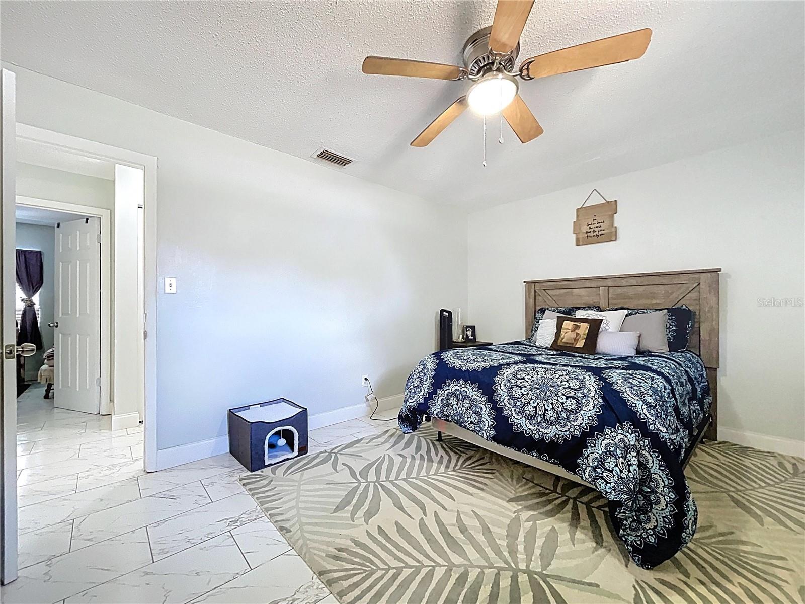 Spacious Primary bedroom.