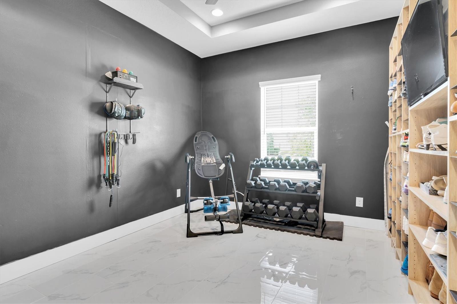 Primary BR Walk-in Closet and Home Gym