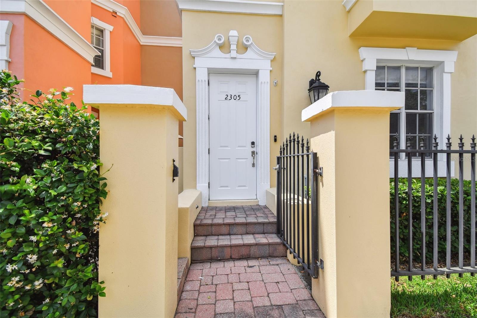 Private Gated Courtyard Front Door Entry