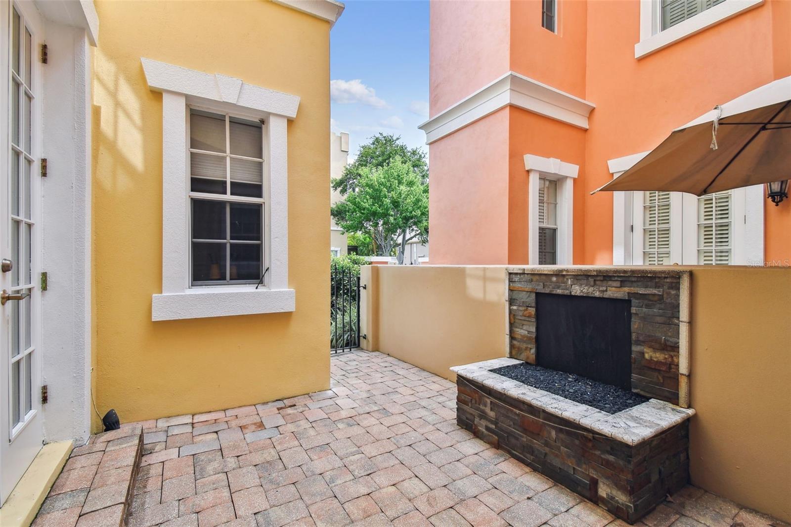 Courtyard with Fire Pit on First Floor