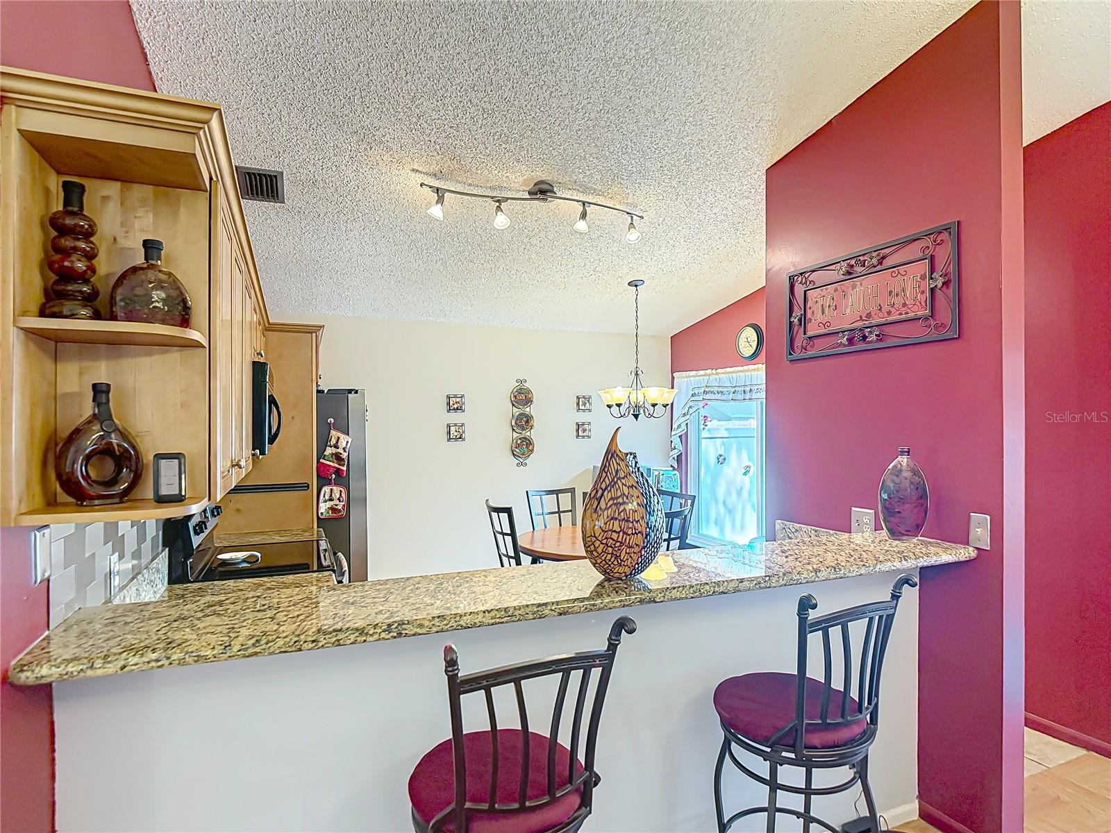 kitchen bar stool set up