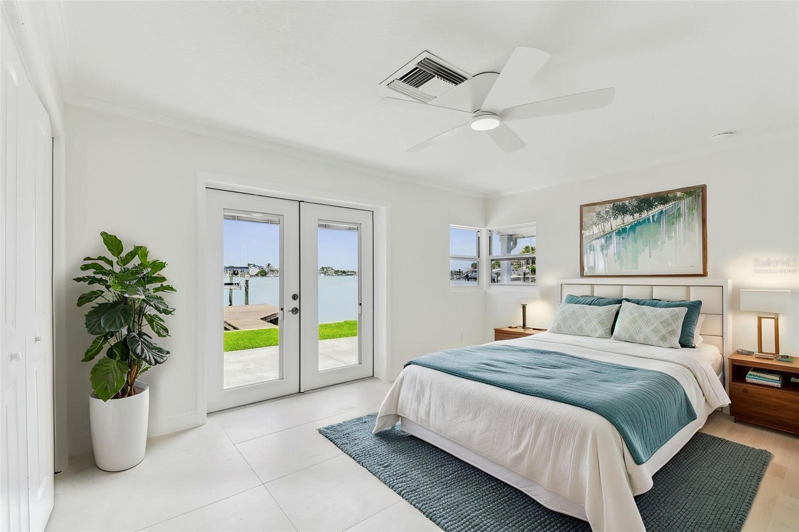 virtually staged master bedroom