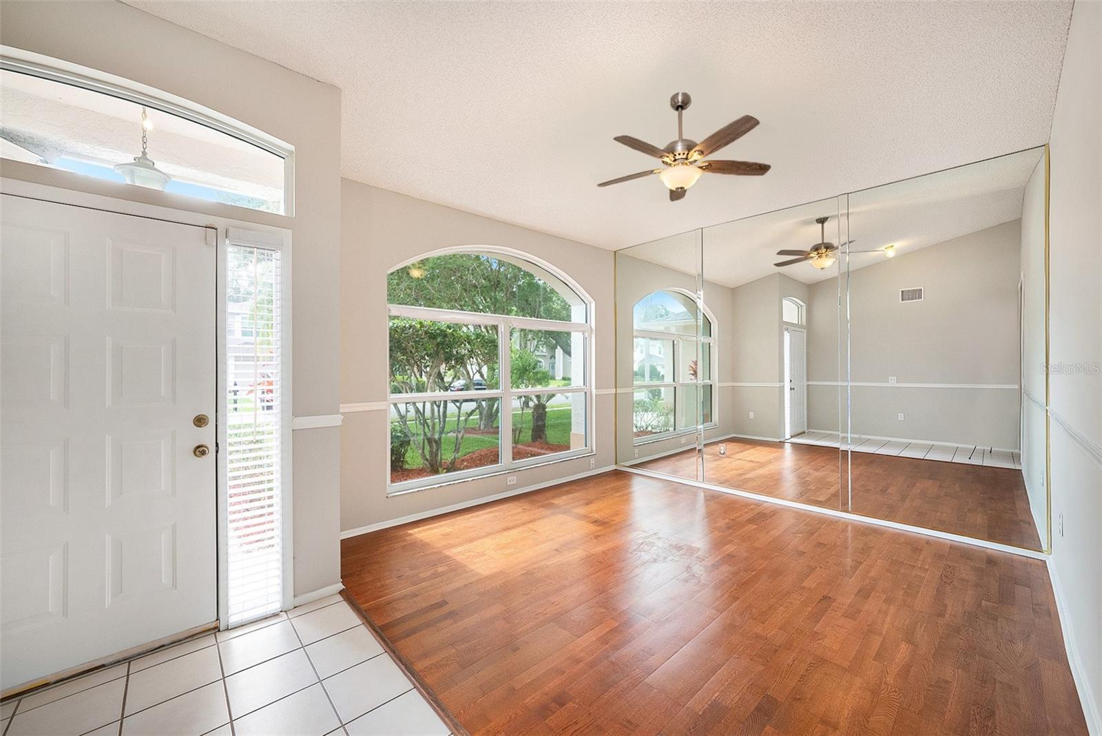 Front entry is welcoming and home office is the perfect place to start!