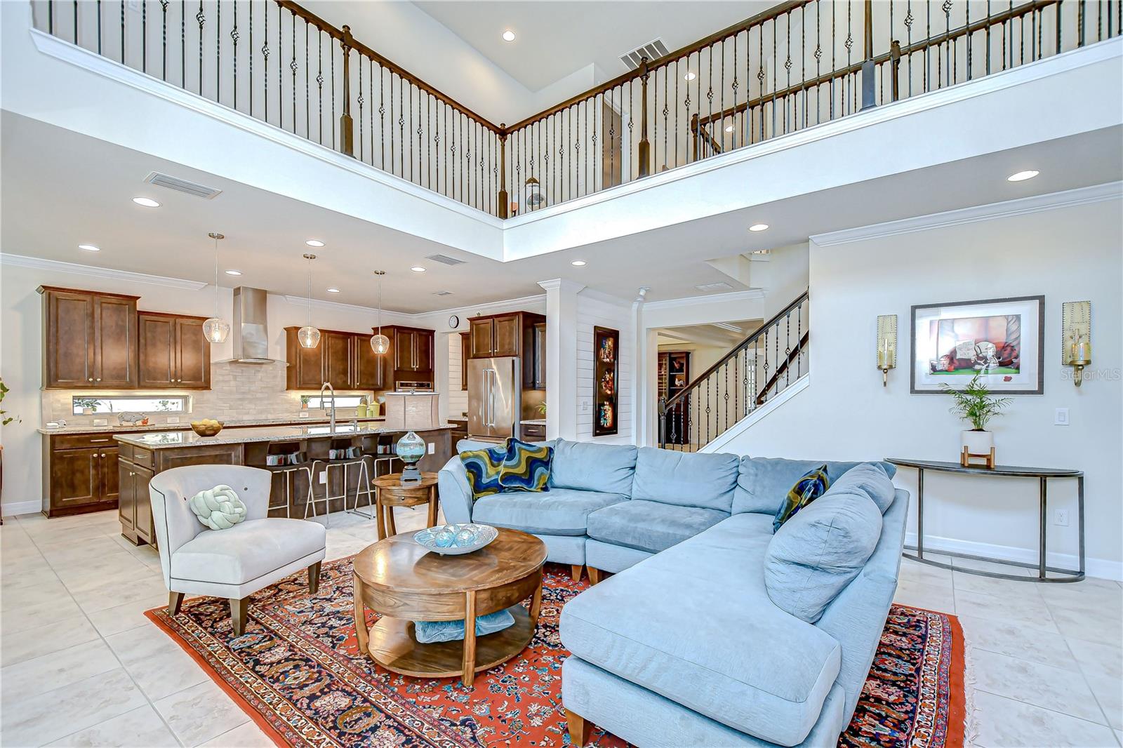Two-story family room offers an open concept!