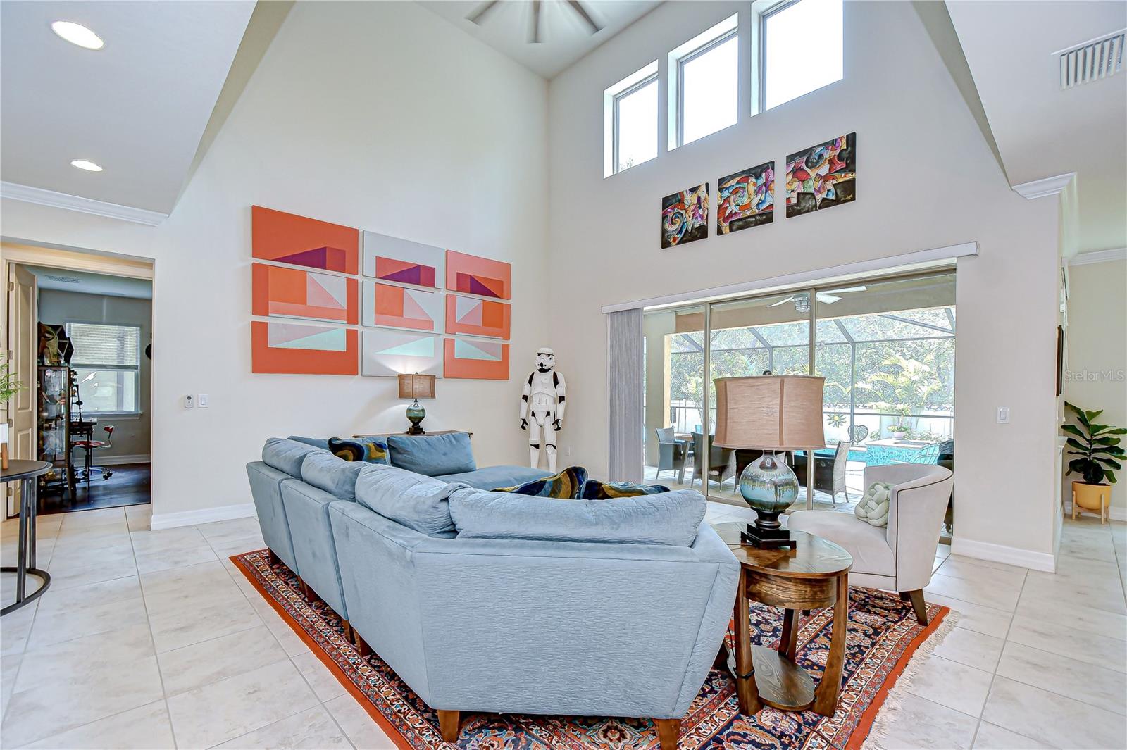 Bright & open space with pool views!