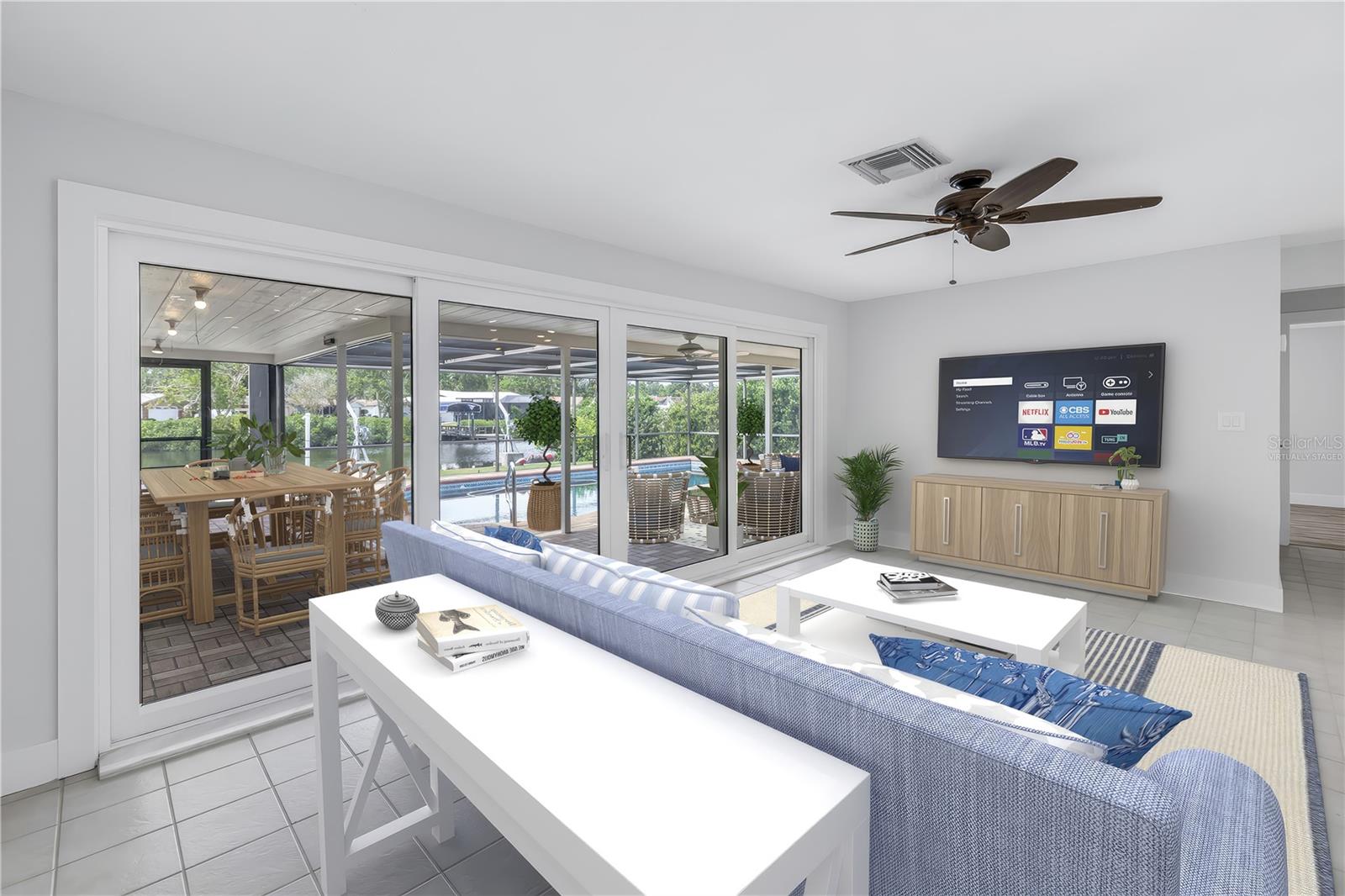 Virtually Staged - Family Room/Kitchen Combo