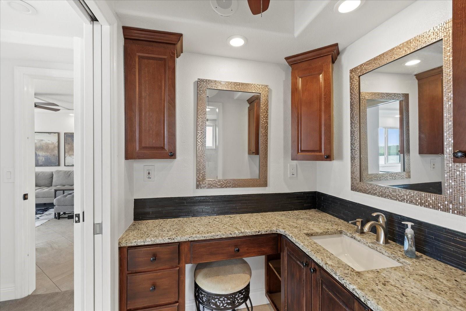 Luxury Vanity area in Primary suite