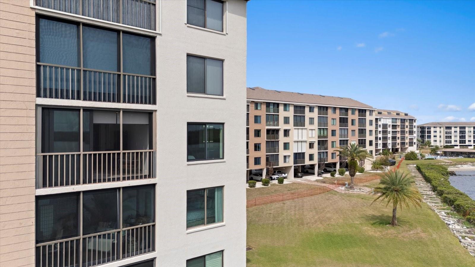 3-door slider for great views from 3rd floor corner unit Luxury condo