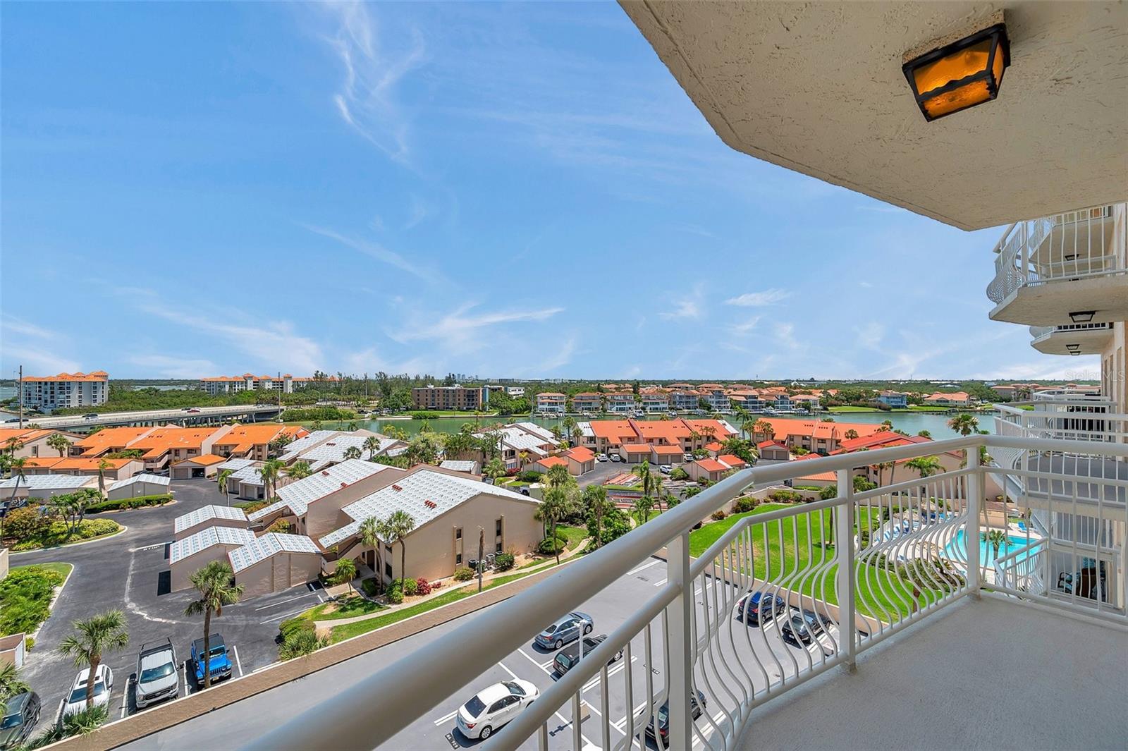 Private balcony facing northeast towards downtown.