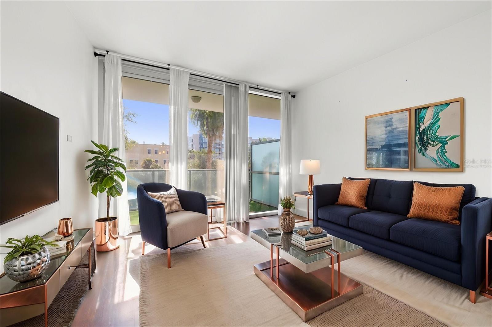 Virtually Staged Family Room