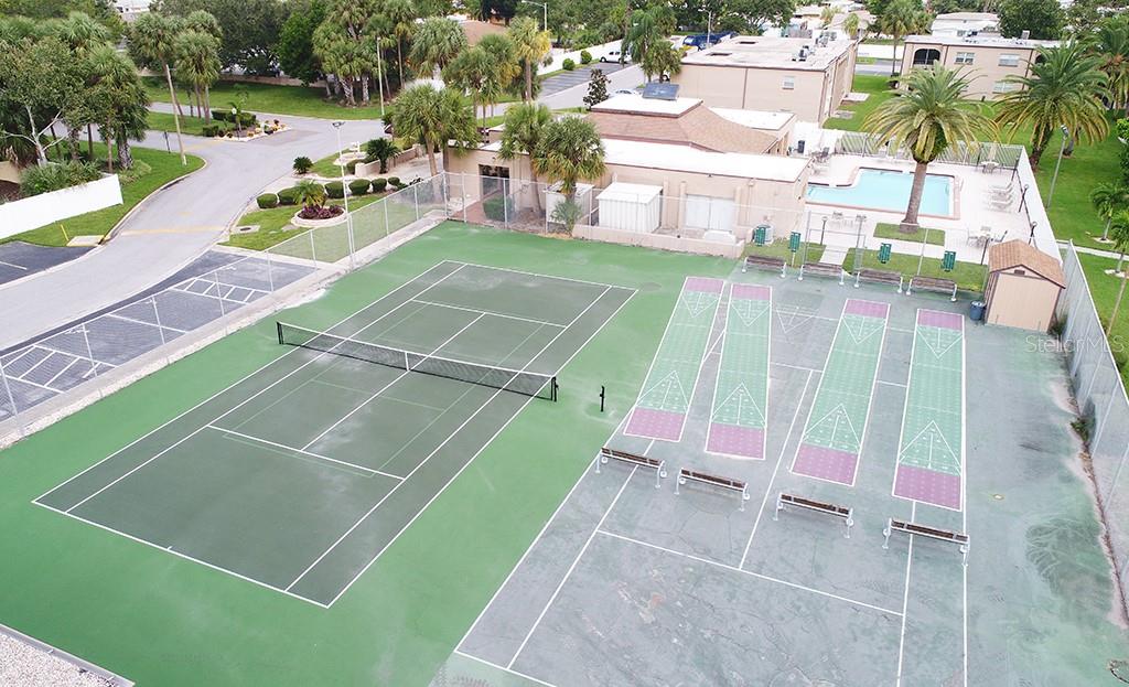 Tennis and shuffleboard Courts