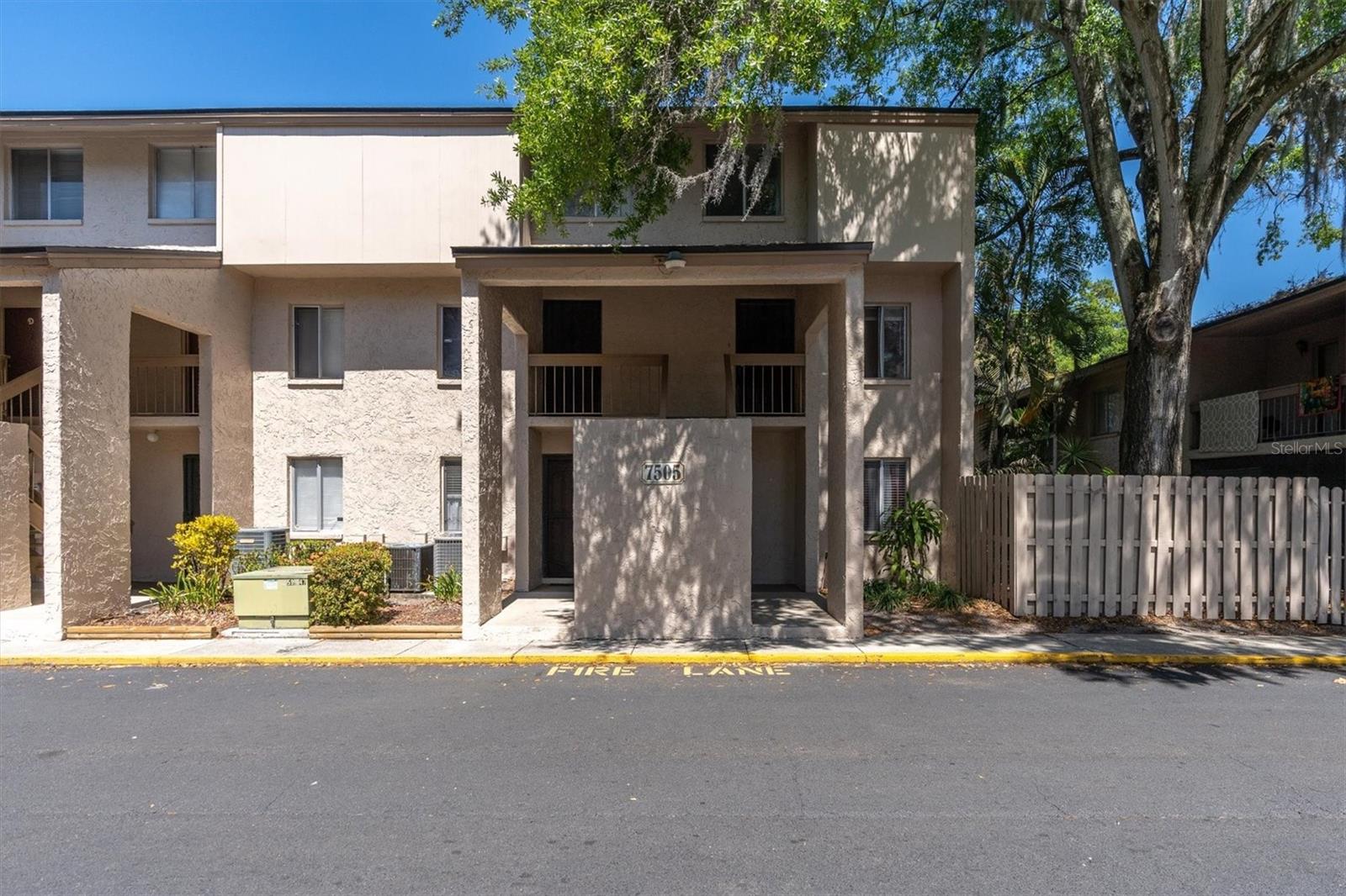 Front of home - Top, right unit