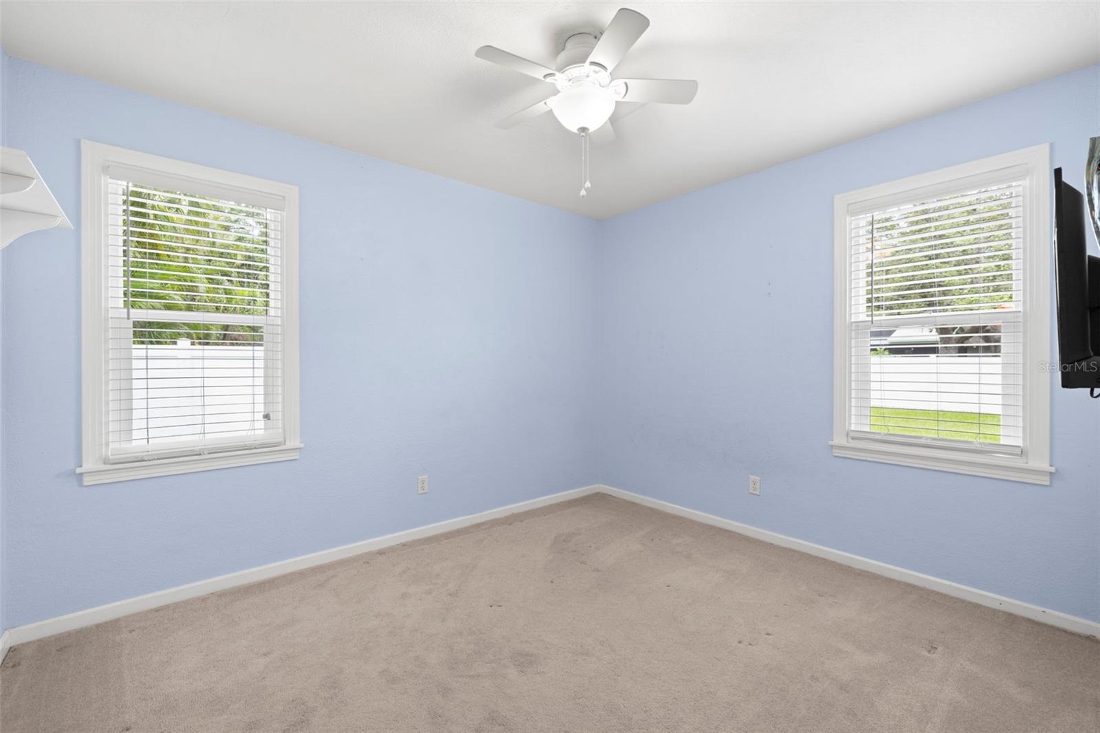Bedroom with oversized closet