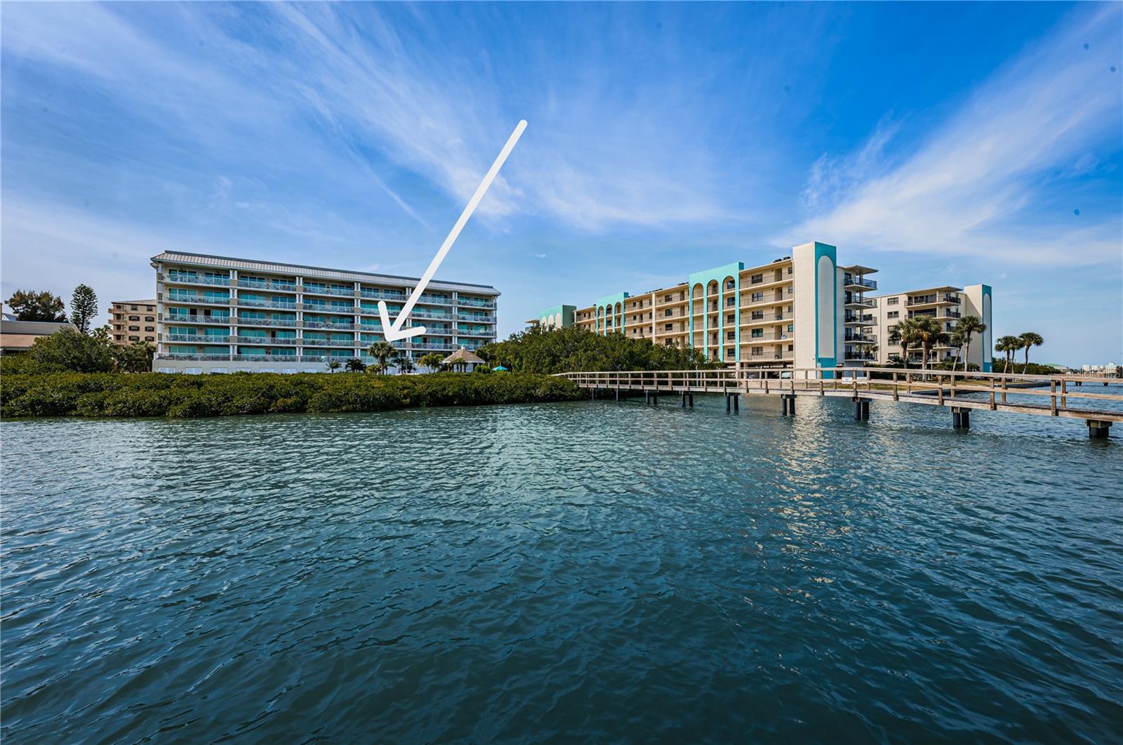 View from the Water of the Community & Unit #203
