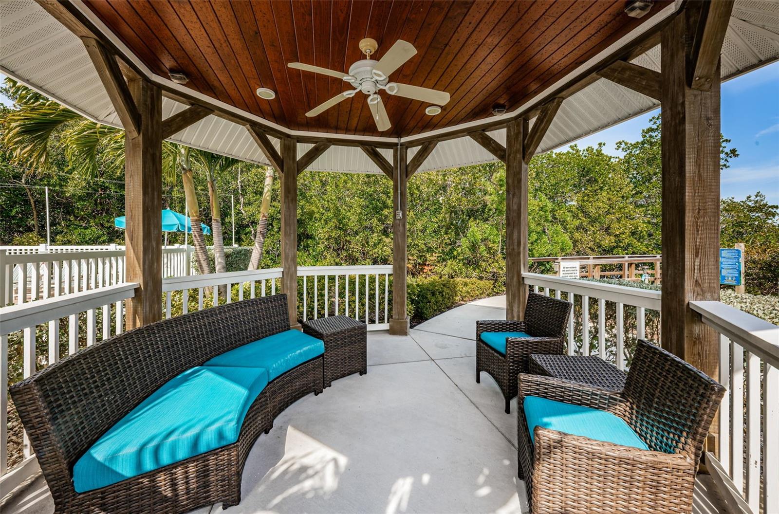 Relax in the shaded Gazebo