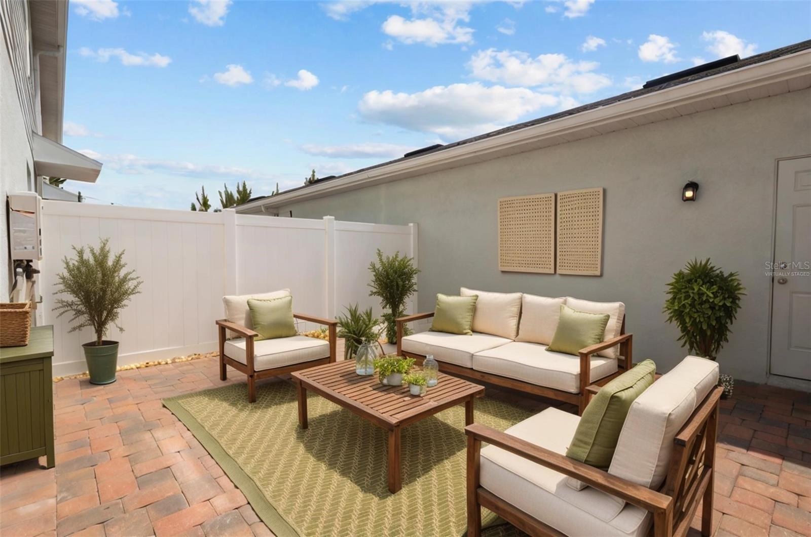 Back Courtyard - virtually staged
