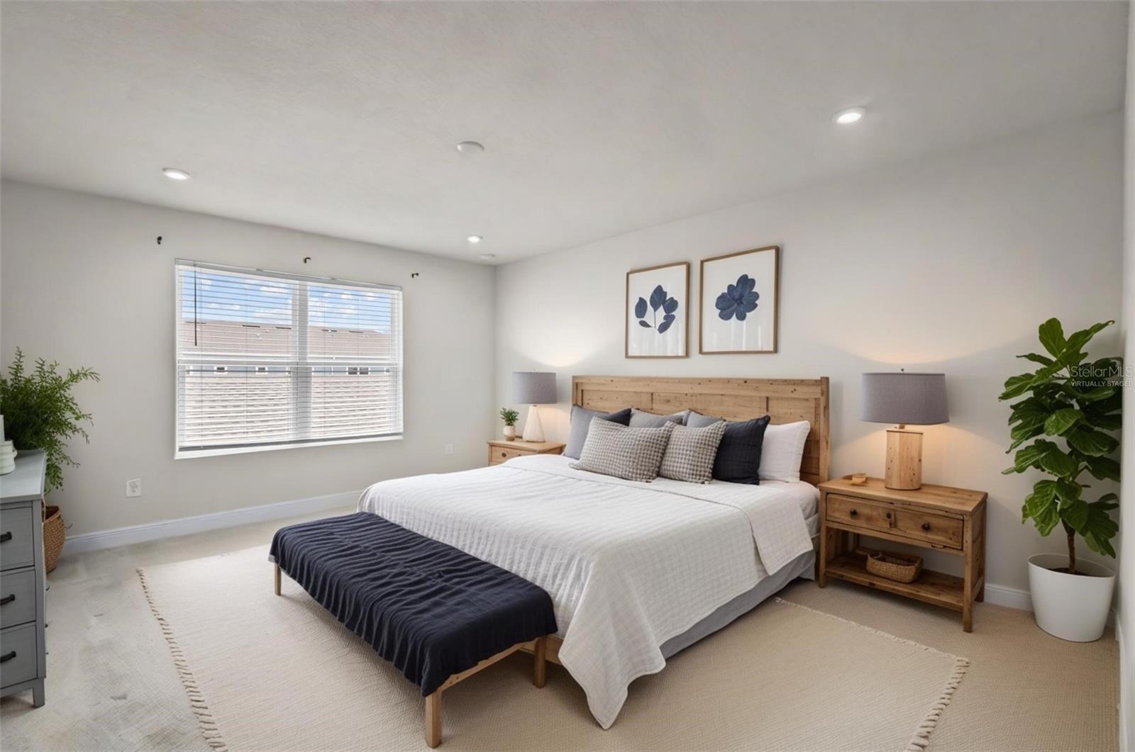 Primary Bedroom -virtually staged