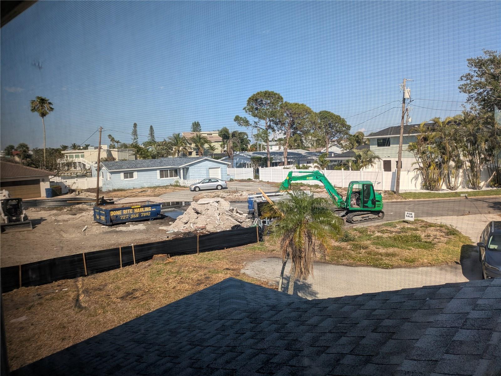 Construction going on the next plot