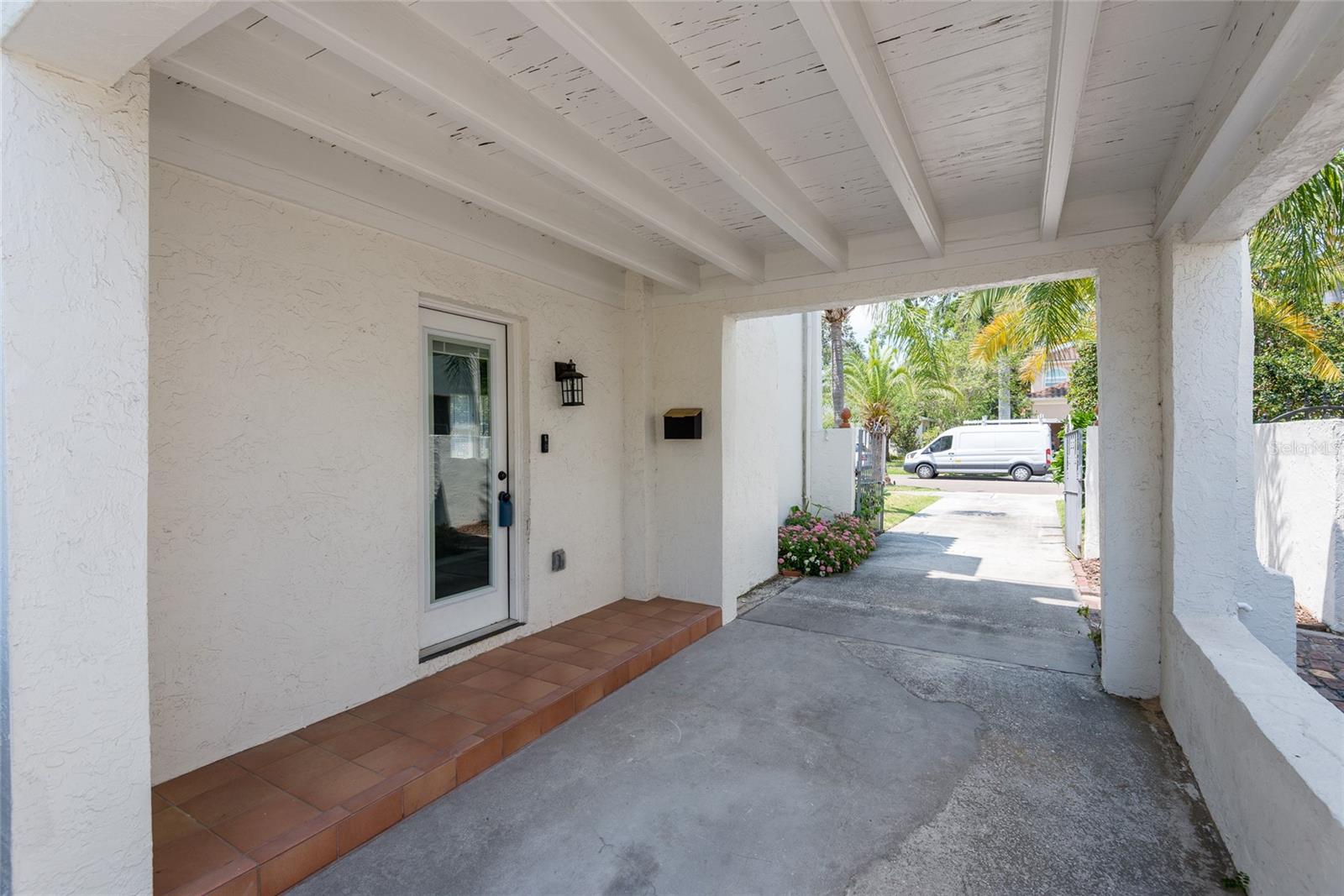 Side entrance