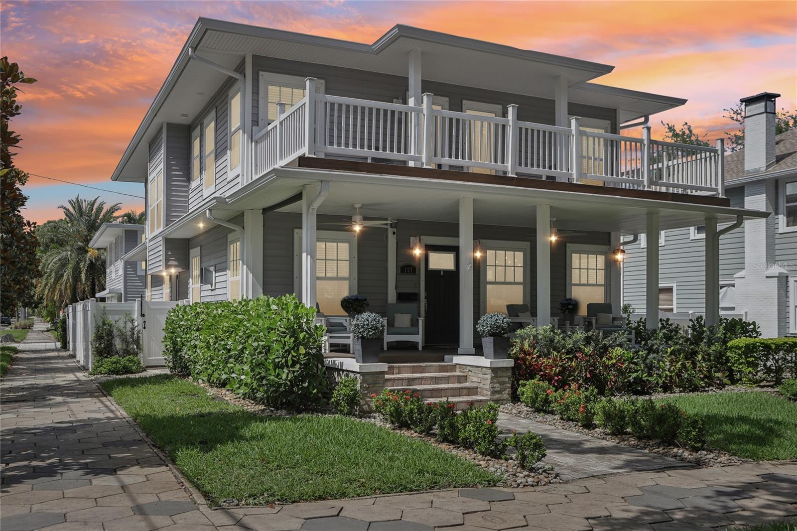 Charming pool home in Old Northeast, situated on a corner lot with wide sidewalks—perfect for morning and evening strolls.