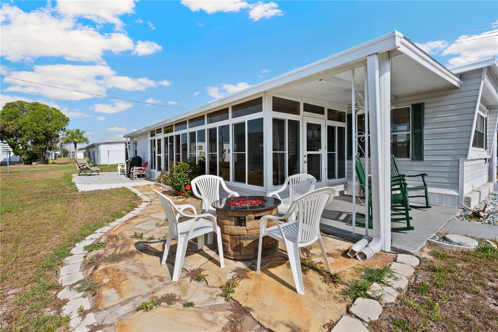 Firepitt included with this home.