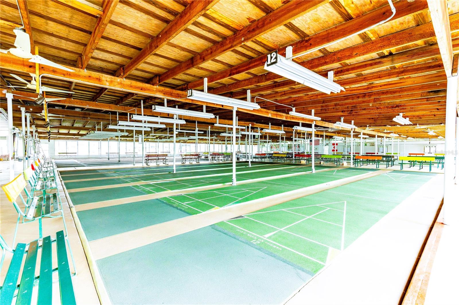 Indoor shuffle courts.