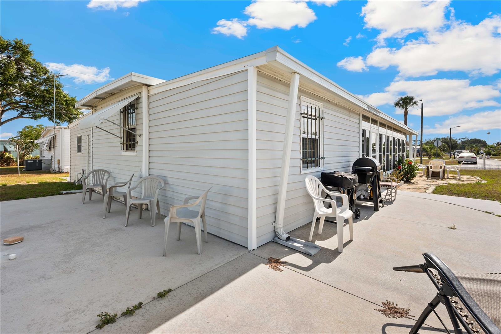 Side and back yard patio area.