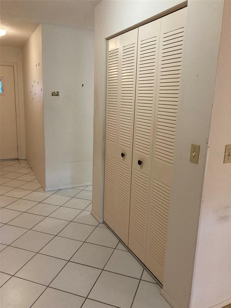 Large closet in entryway