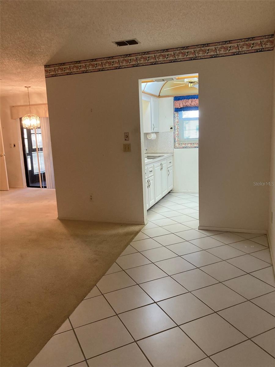 Kitchen, dining and living room