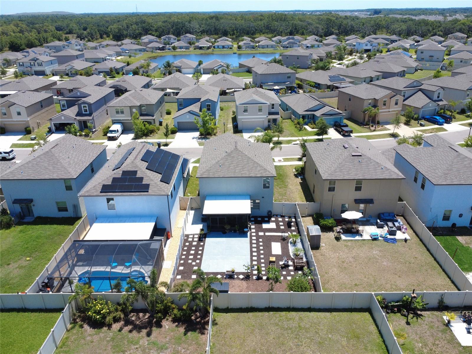 Aerial backyard