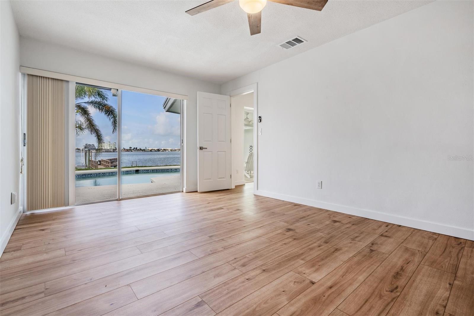 Master bedroom water views