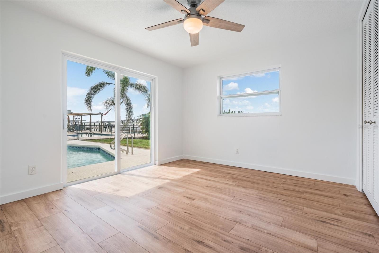 Guest bedroom water views