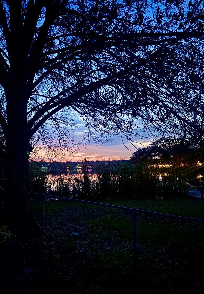 You never know what colors you'll get with each sunset overlooking the lake from your backyard
