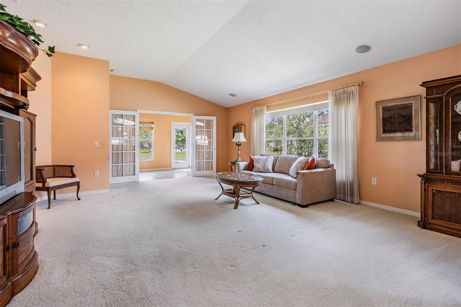 Large picture window offers natural light