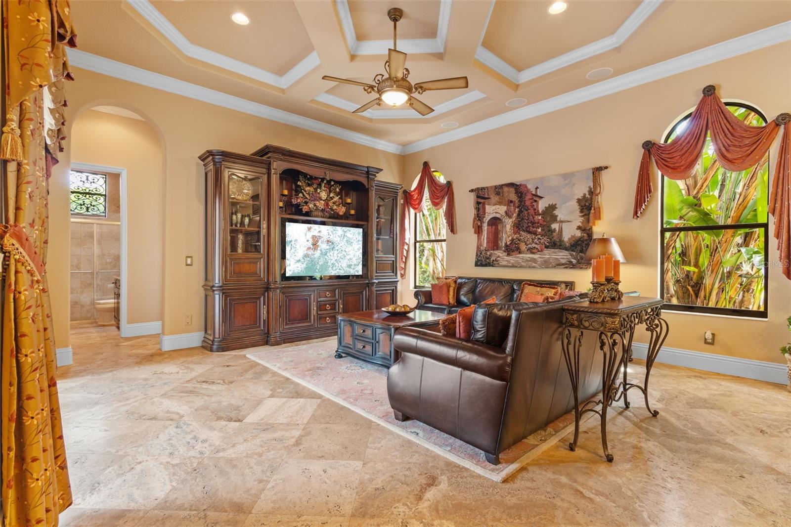 Family room/kitchen area.