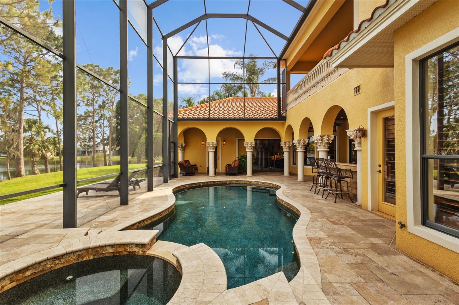 Pool and spa area.