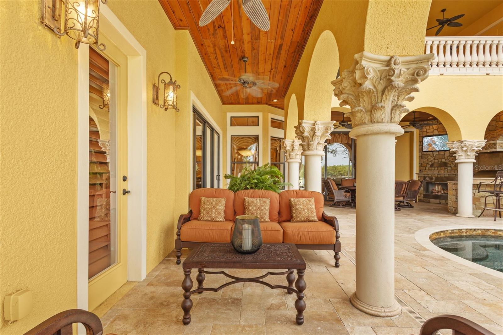 Secondary outdoor seating area.