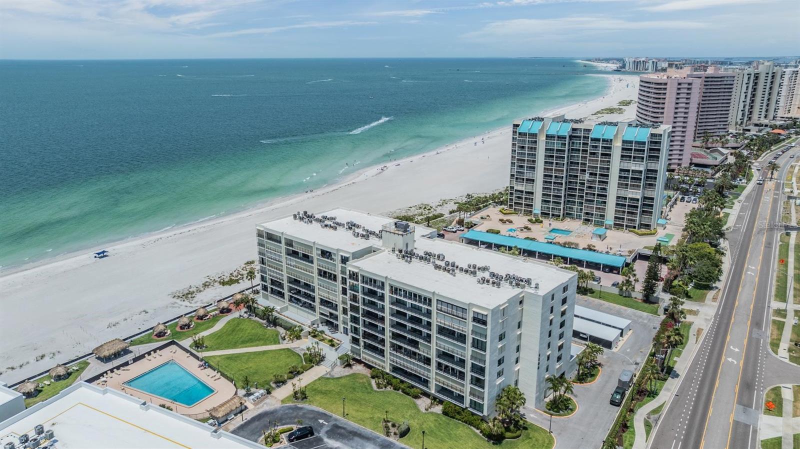 Aerial view of the Gulf Front building