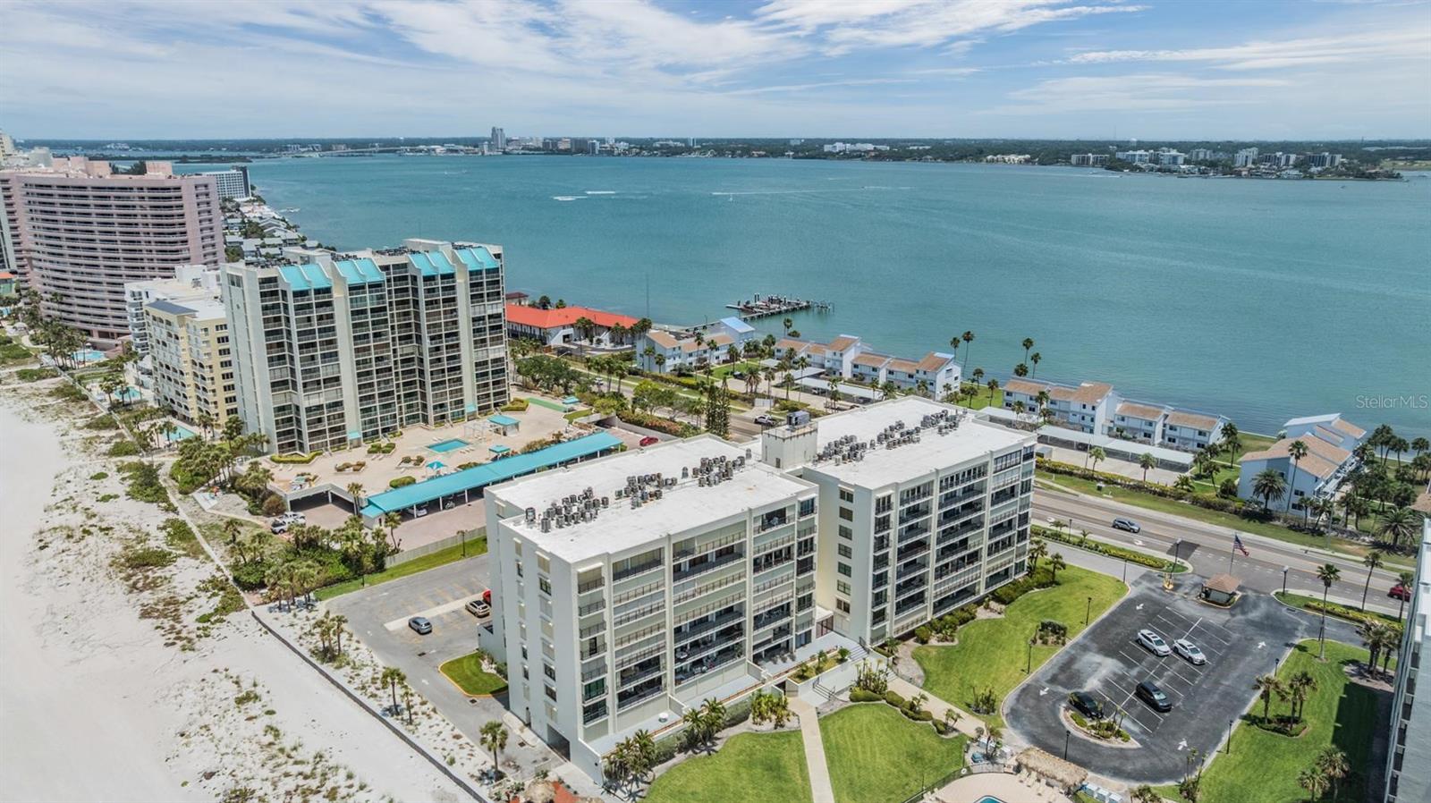 Aerial view of the building location
