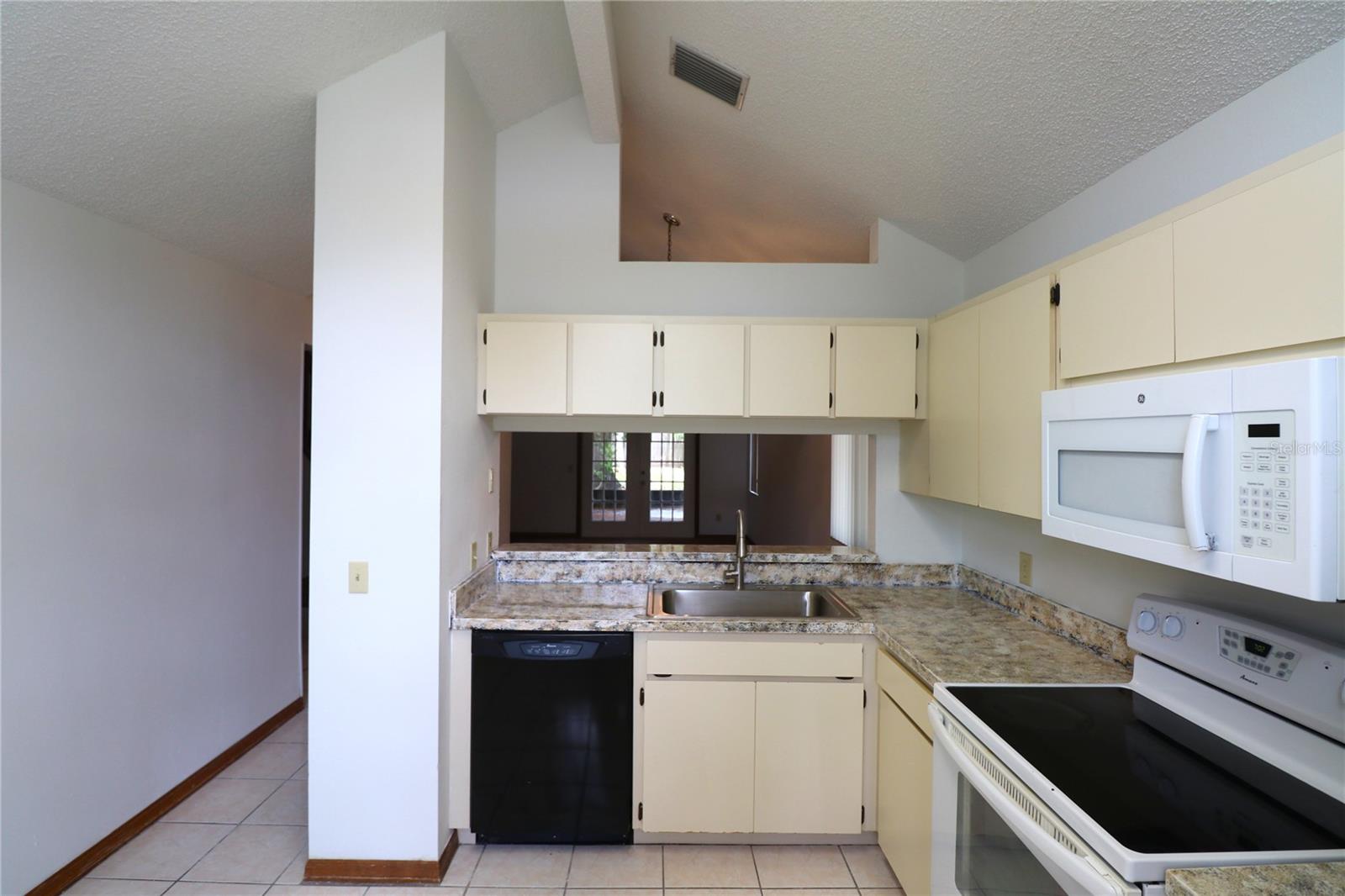 kitchen overlooking Dining Room
